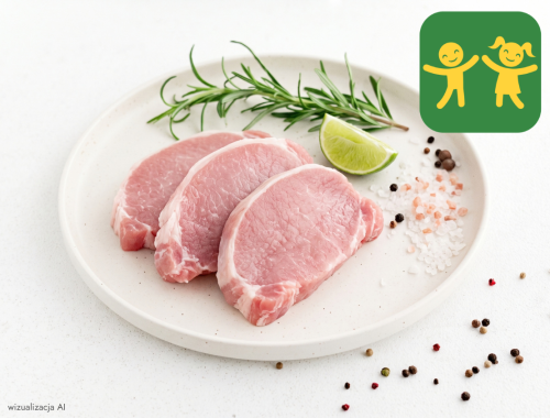Schab wieprzowy surowy w plastrach EKO 300 g